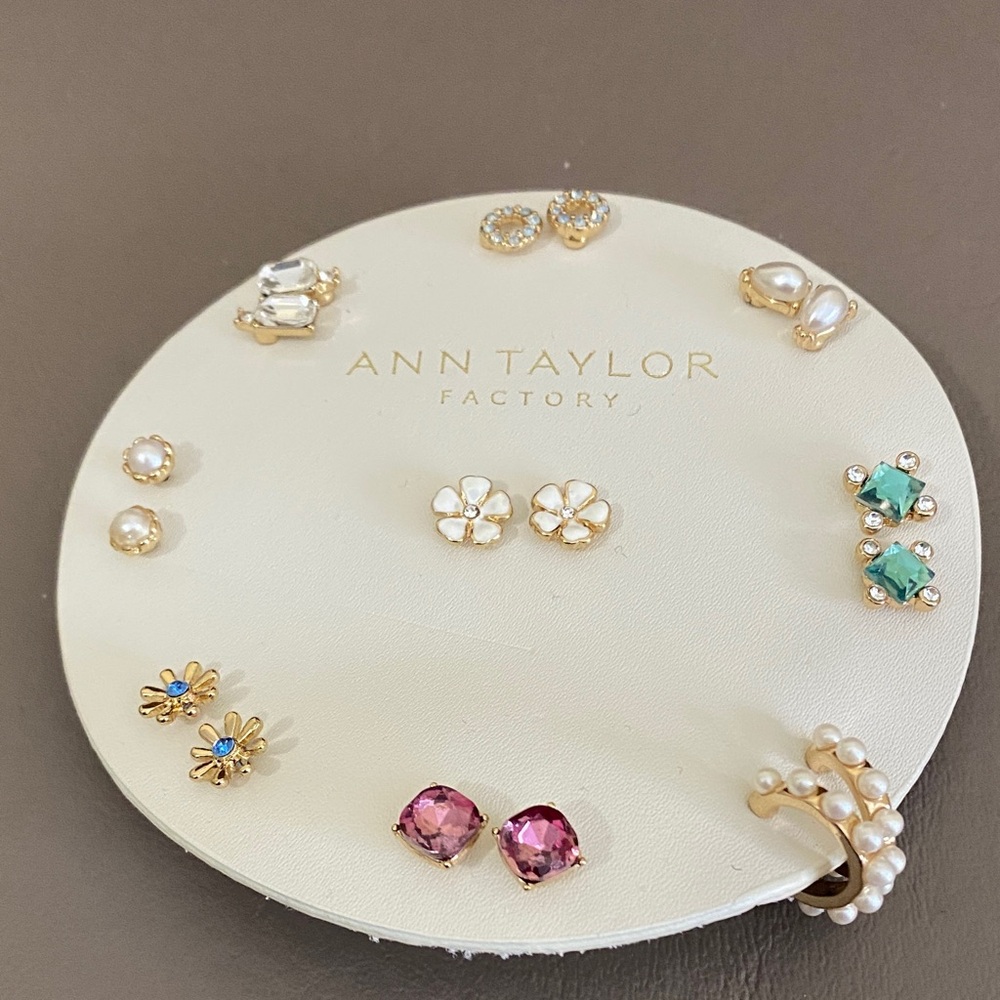 Ann Taylor Gold and Gemstone Earring Collection